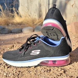 Skechers Memory Foam Lite Weight Shoes - Black, Pink - Size 11